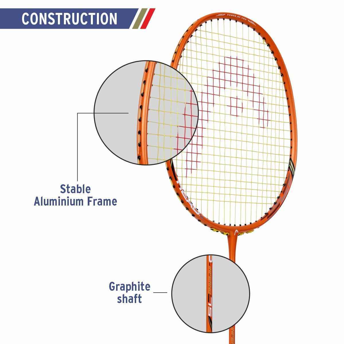 Head Inferno 75 Badminton Racket (Orange)