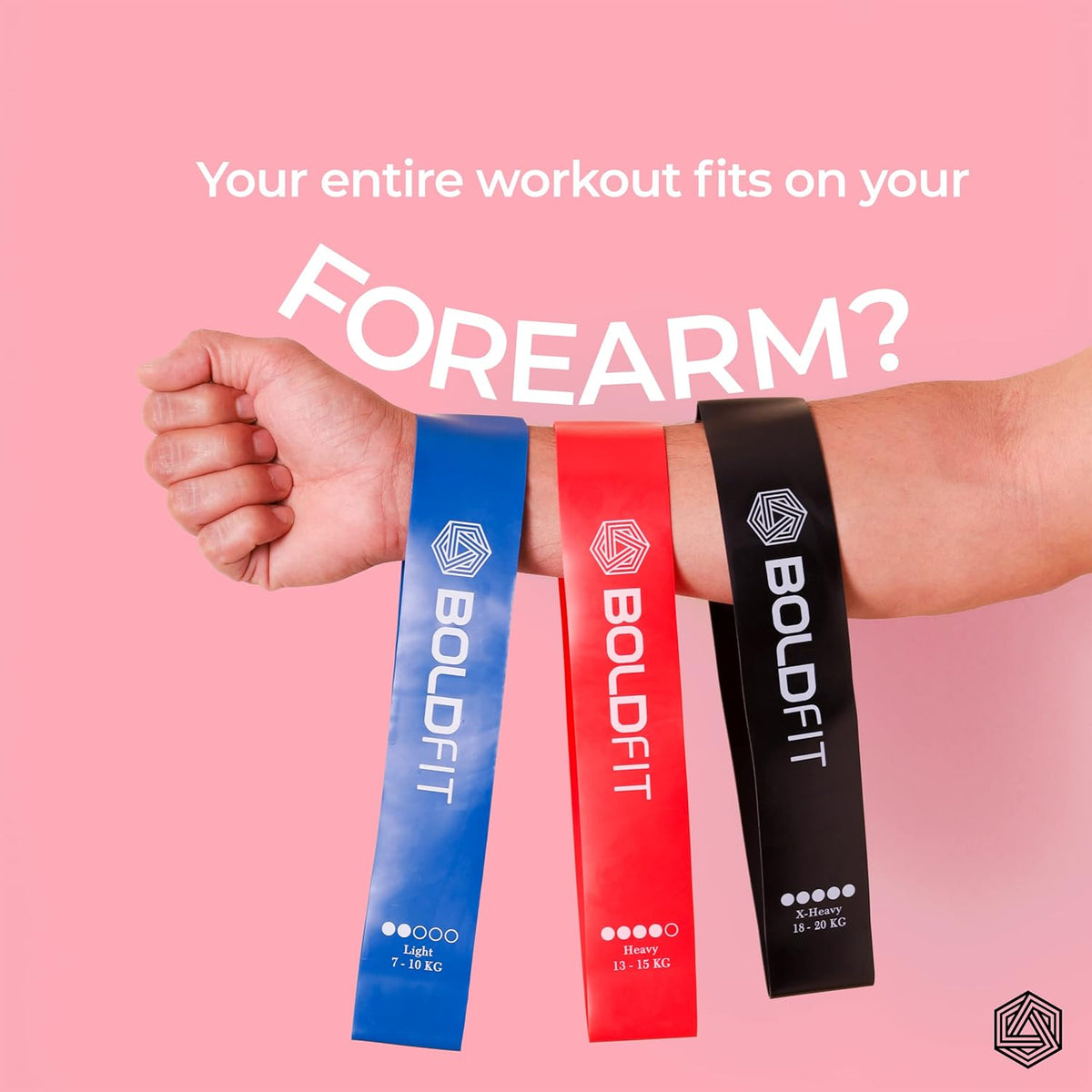 BOLDFIT Mini Loop Resistance Bands (5 Pack)
