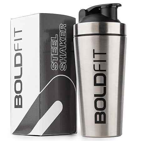 Boldfit Steel Shaker (Silver)