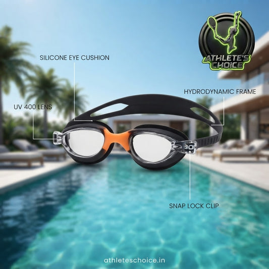 BOLDFIT Swim Goggles (Orange / Black)