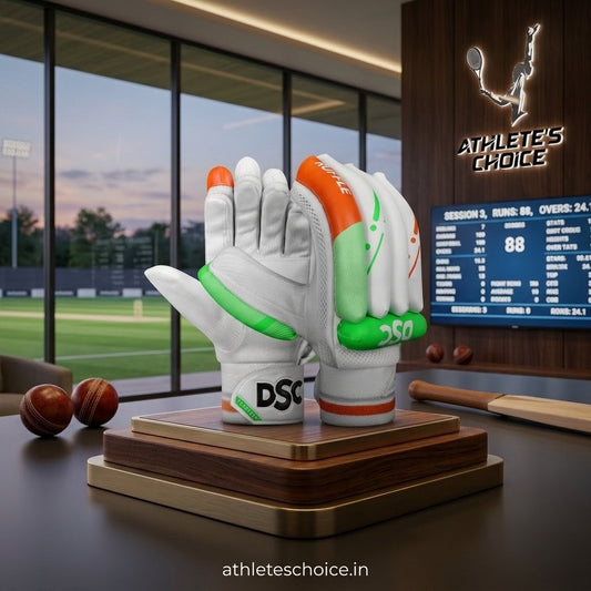 DSC Ruffle Batting Gloves (Orange / Green)